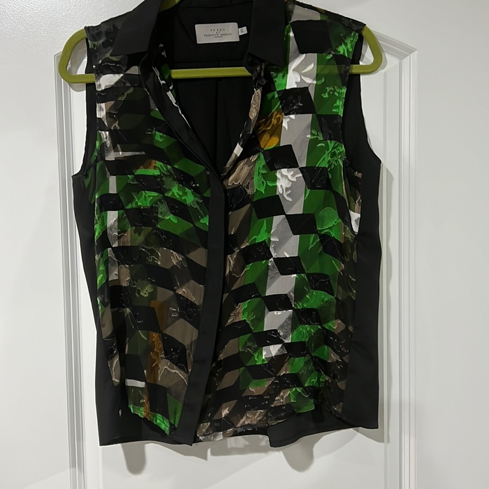 Preen sheer sleeveless blouse